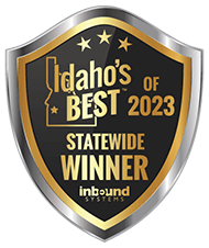 Gold badge showing the 2023 winner of Idaho's Best Place To Work