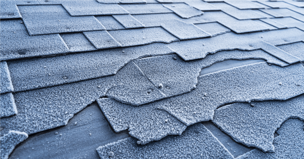 damaged shingles