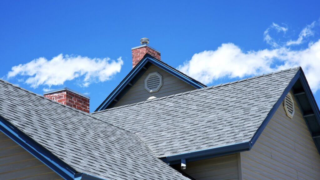 a home's roof that was worked on by a top rated roofing contractor