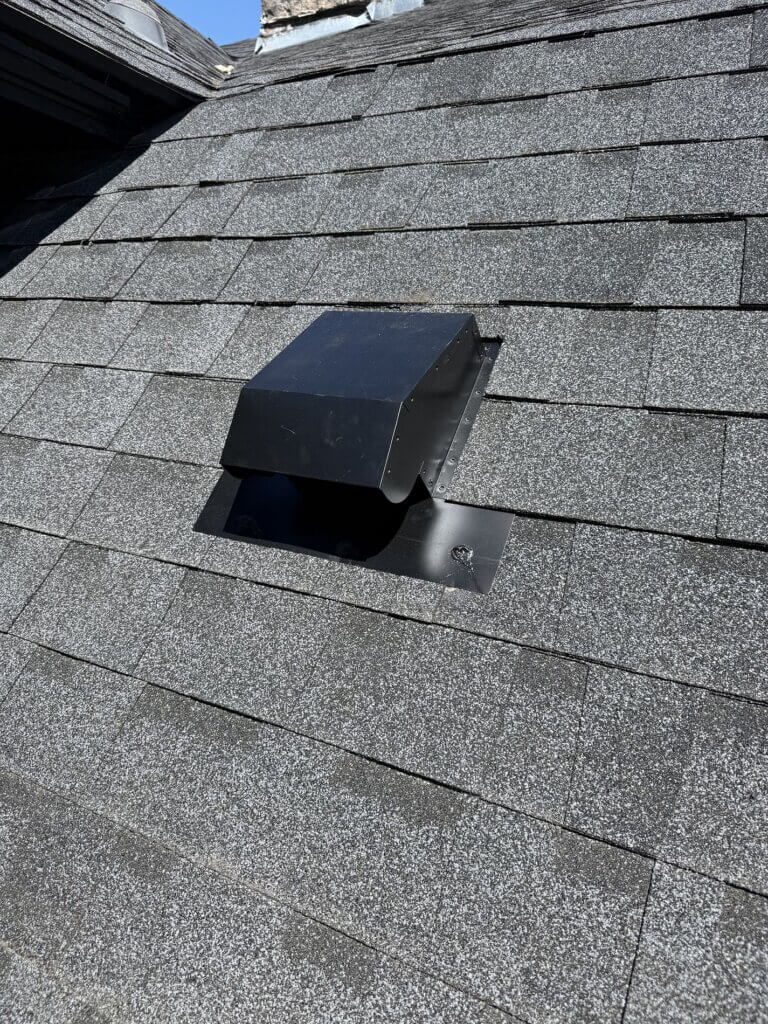Jvent repair on steep slope